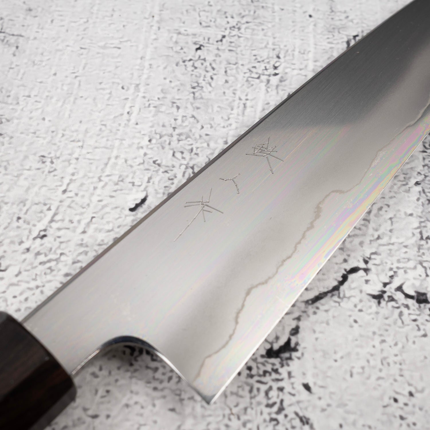 Tetsujin 銀三浮刃小刀 165mm 烏木握把