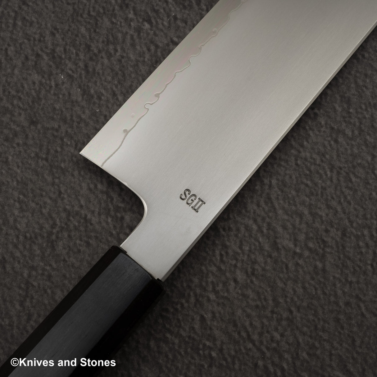 Myojin Riki Seisakusho SG2 Kasumi Nakiri 180mm Ebony Handle