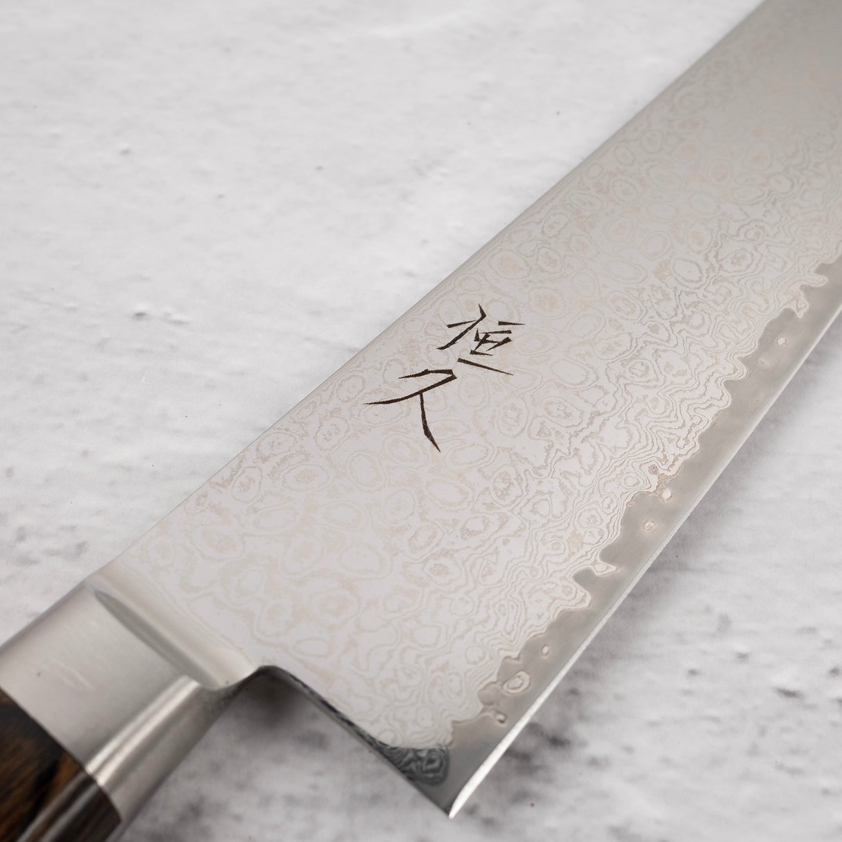Tsunehisa AUS10 Damascus Gyuto 240 mm Brown Handle