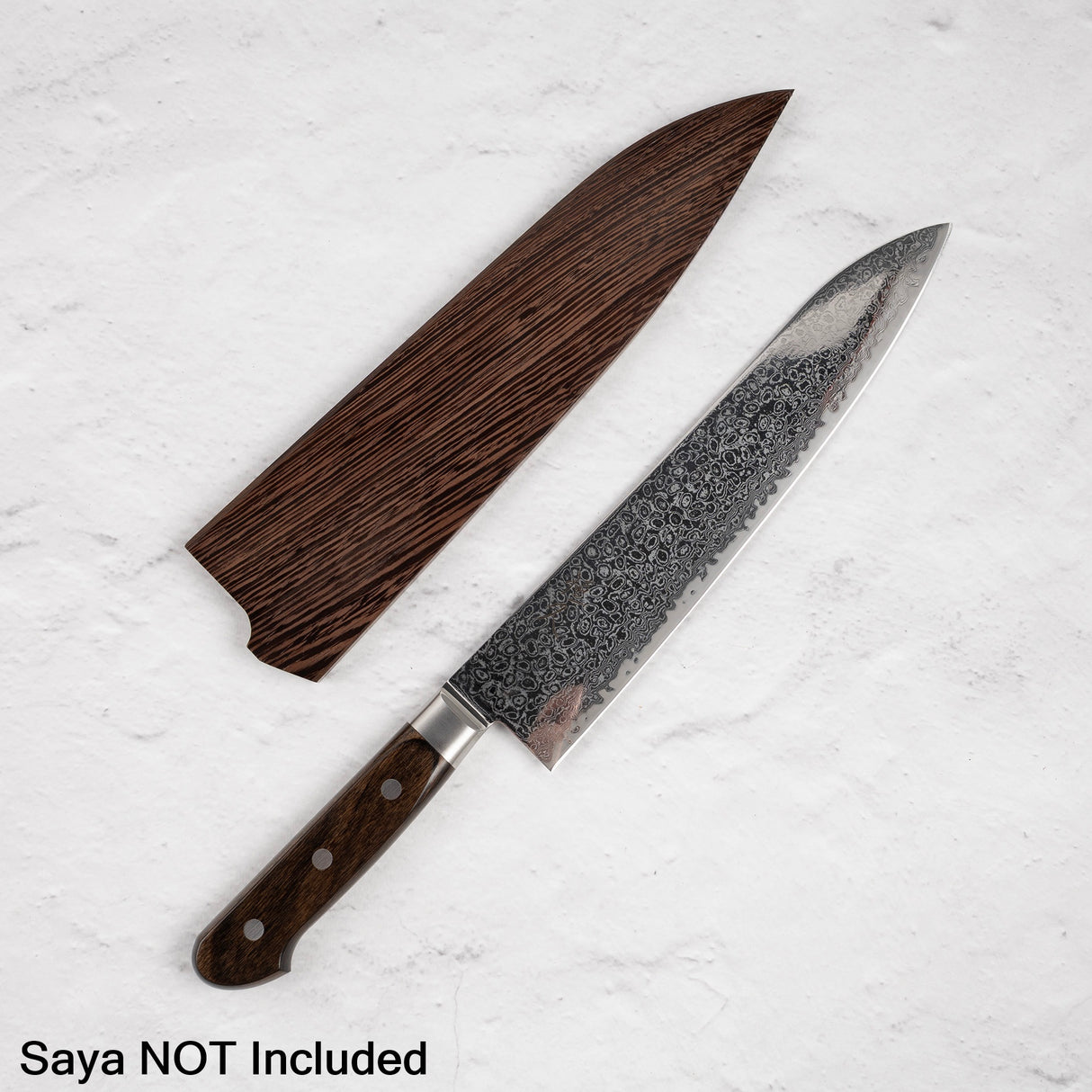 Tsunehisa AUS10 Damascus Gyuto 240 mm Brown Handle