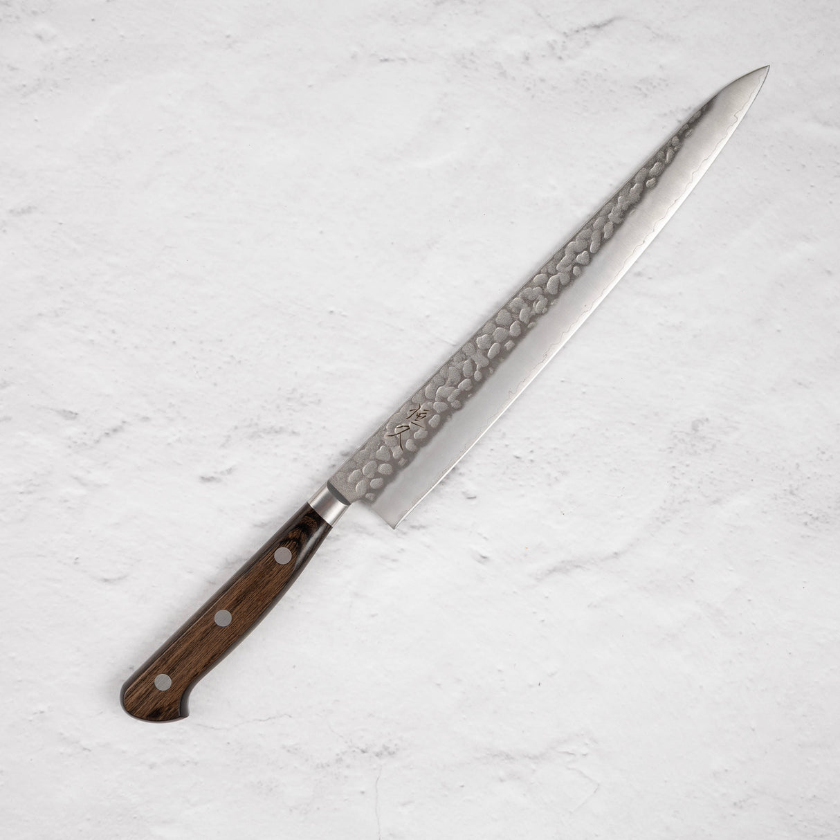 Tsunehisa AUS8 Tsuchime Sujihiki 240mm Brown Western Handle