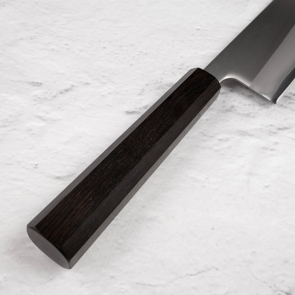 Tsunehisa White 1 不銹鋼包覆 Kasumi Gyuto 240 毫米黑檀木手柄