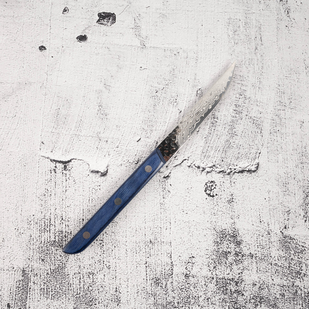 Tsunehisa AUS10 大馬士革牛排刀 藍色款