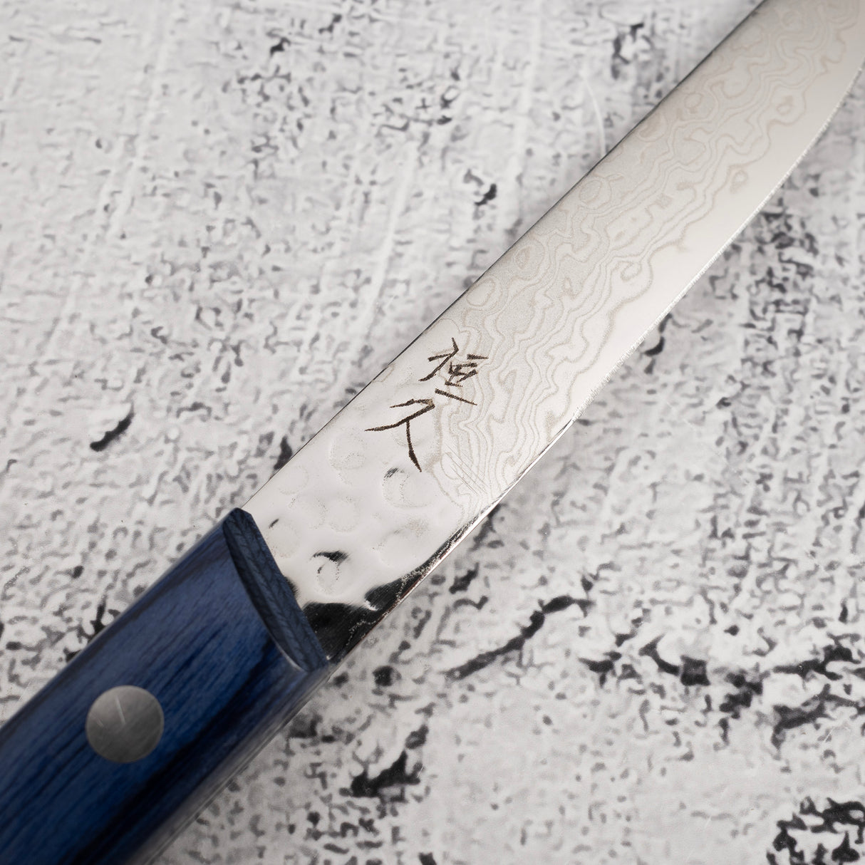 Tsunehisa AUS10 大馬士革牛排刀 藍色款