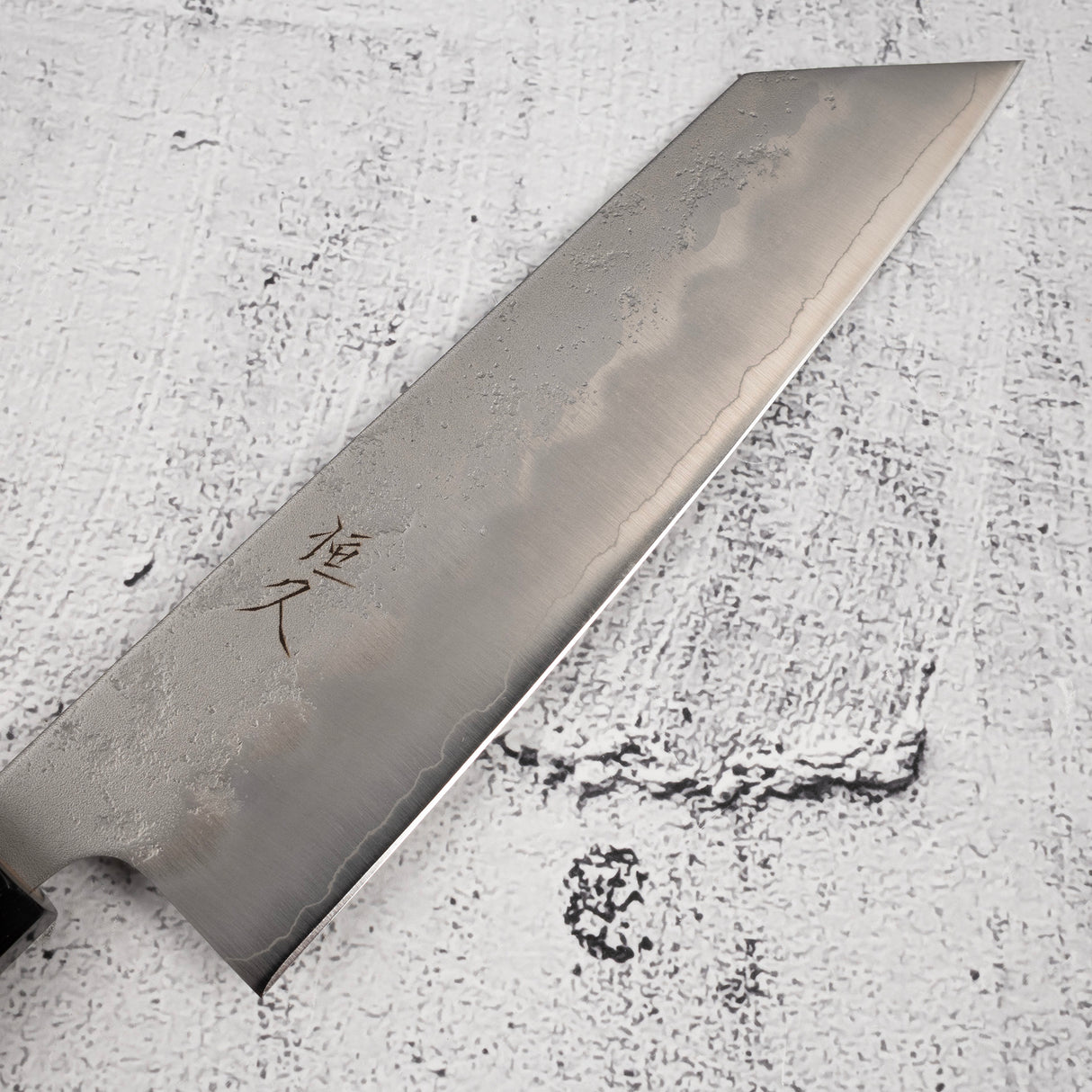 恒久銀三梨地文化刀 180mm 黑檀手柄