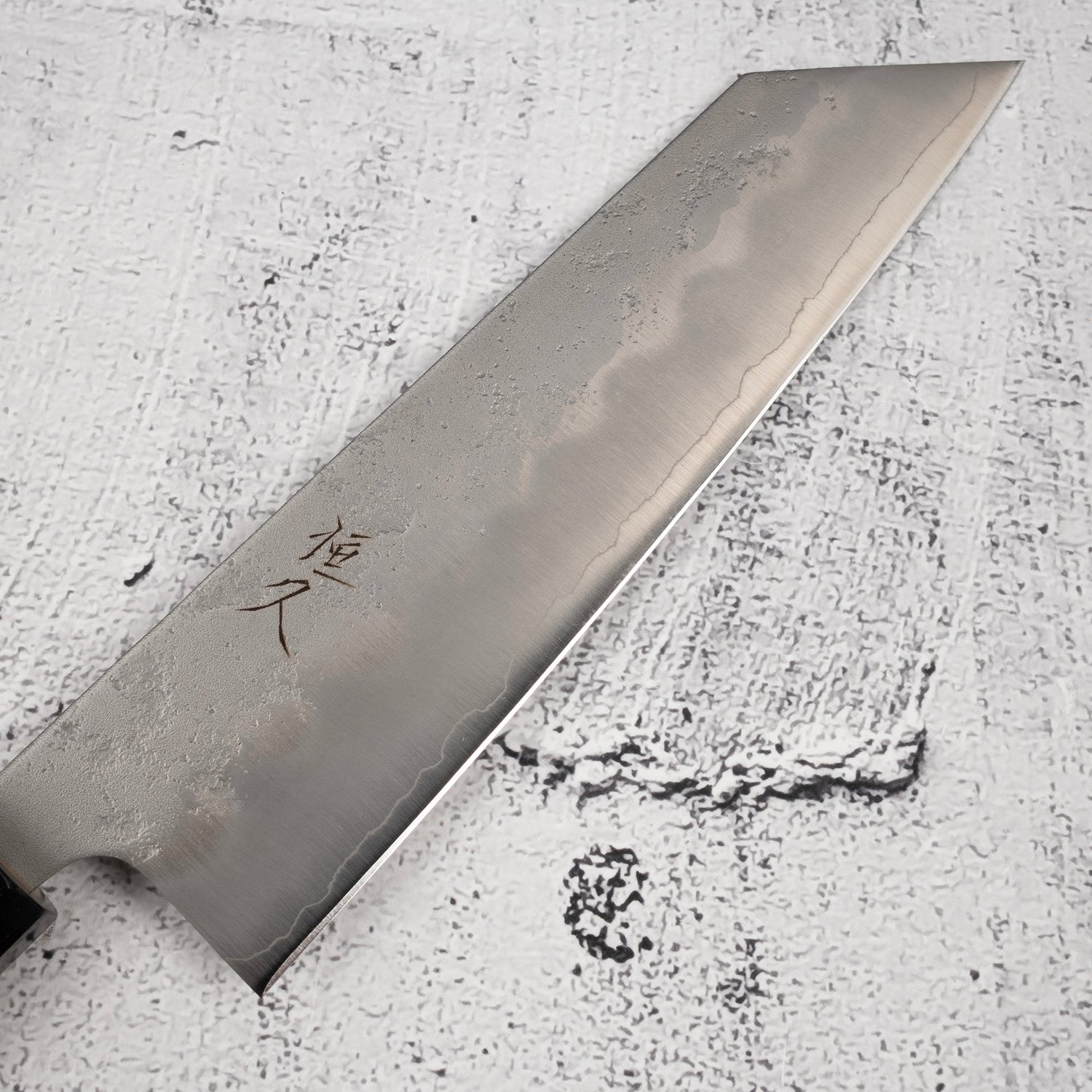 恒久銀三梨地文化刀 180mm 黑檀手柄