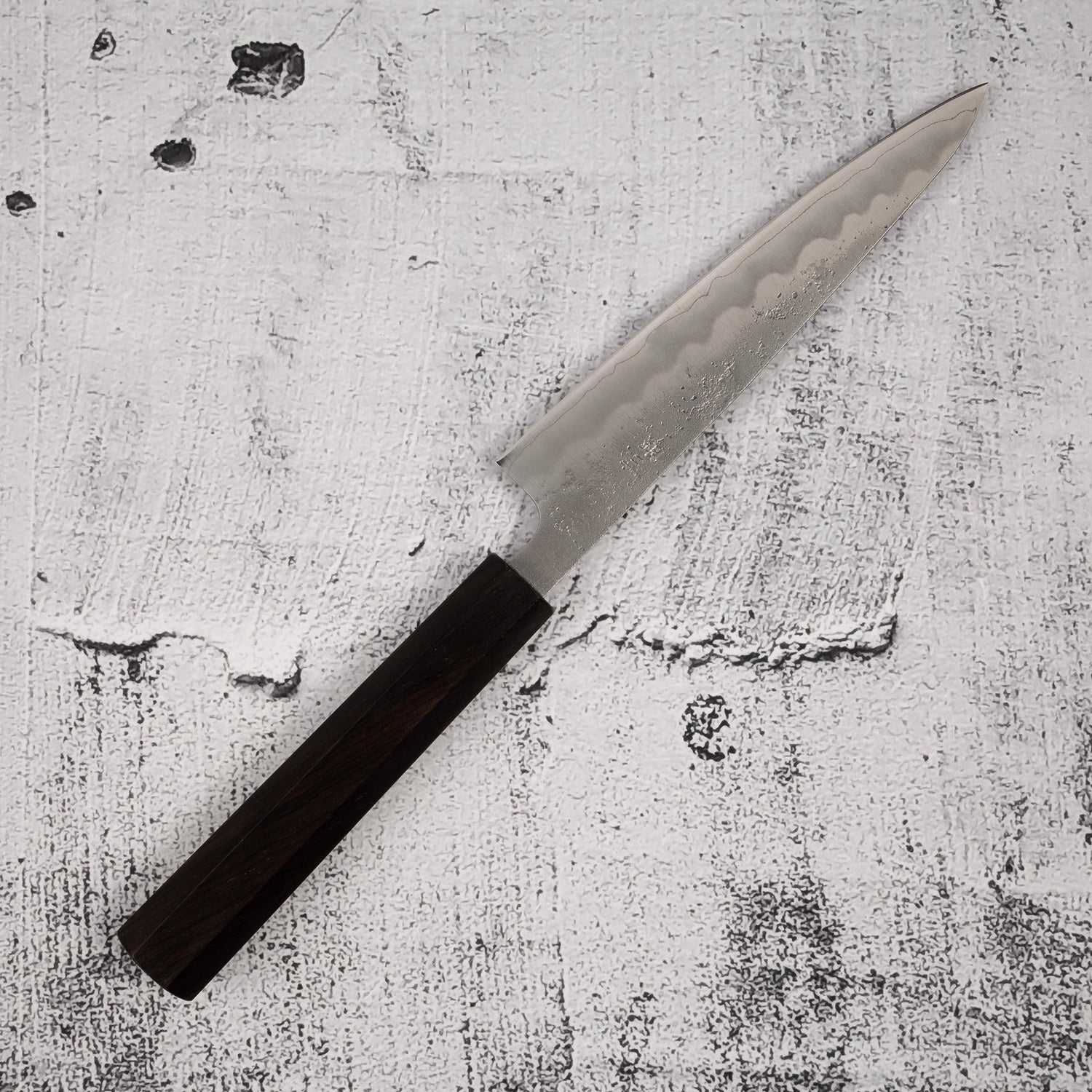 常久 銀三梨地小刀 135mm 黑檀木柄