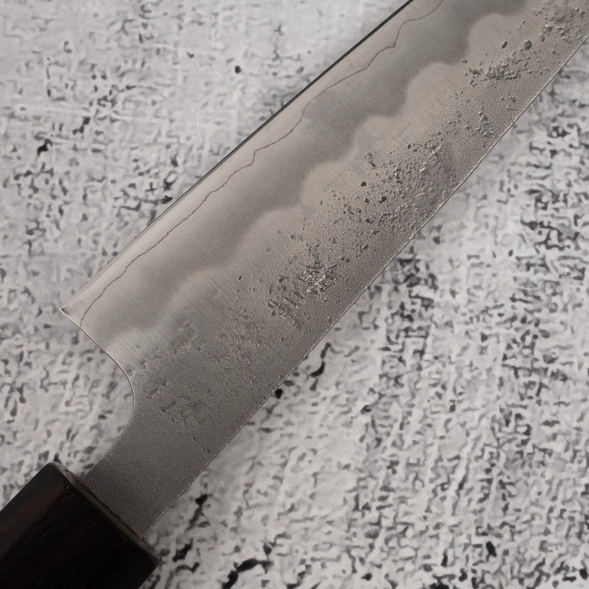 常久 銀三梨地小刀 135mm 黑檀木柄