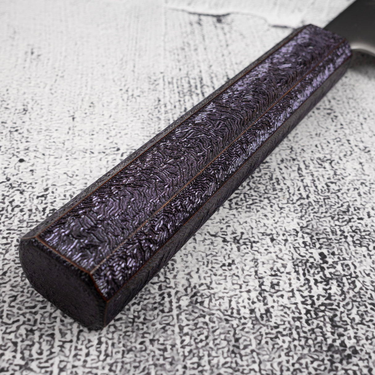 Tsunehisa White 1 S/S Clad Kasumi Gyuto 240mm Purple Handle