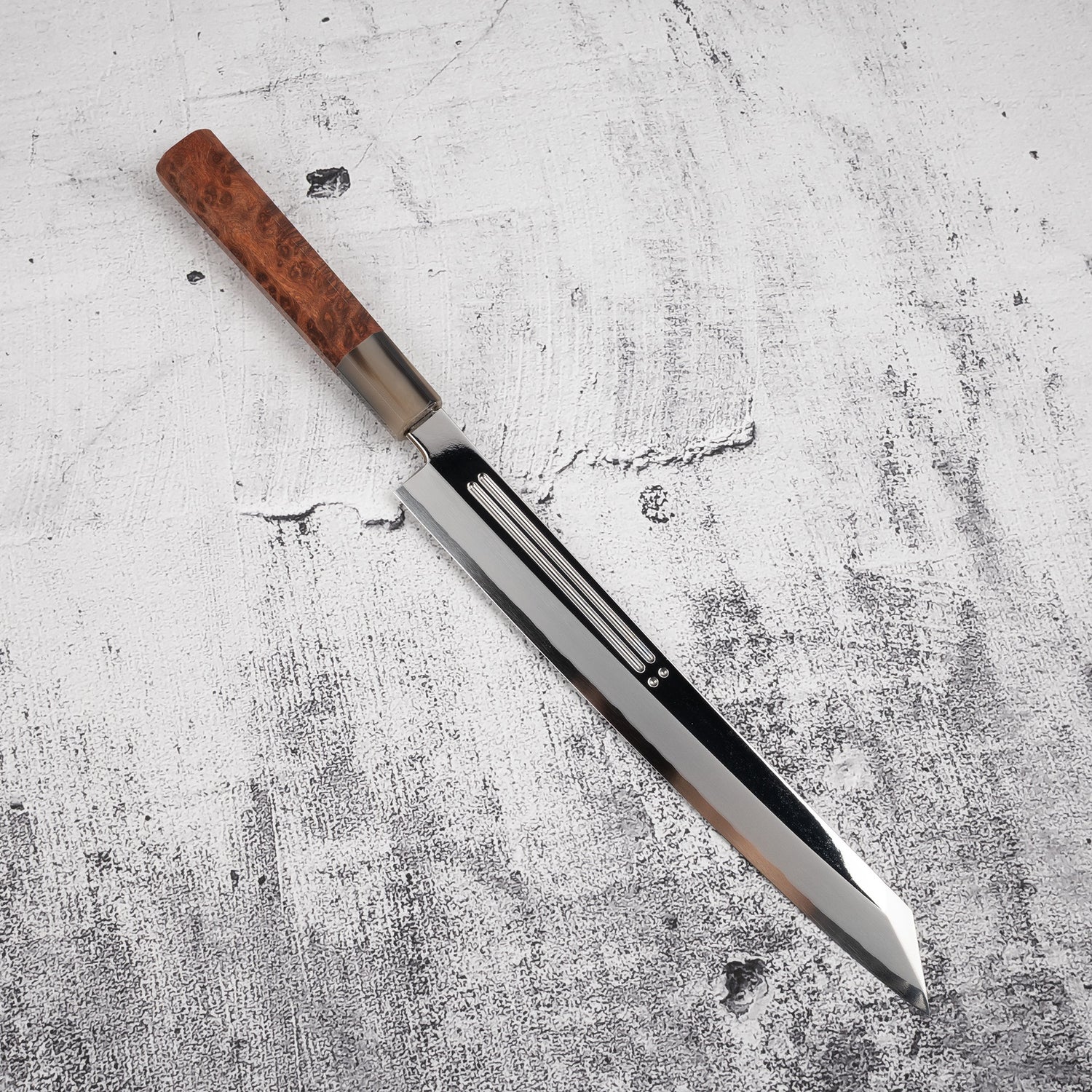 Yoshihiro Ginsan 雙頭 Fuller K-tip 柳葉刀 270mm 安波那