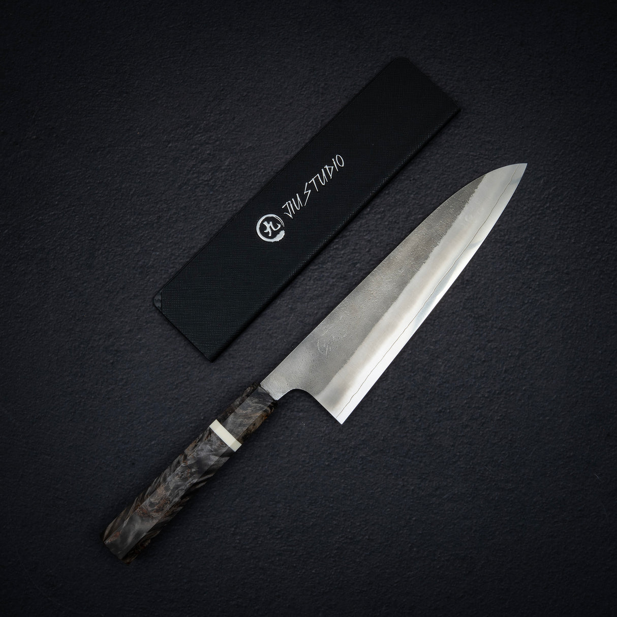 Hatsukokoro x Yoshikane SKD Nashiji Gyuto 210mm 超高穩定瘤木手柄