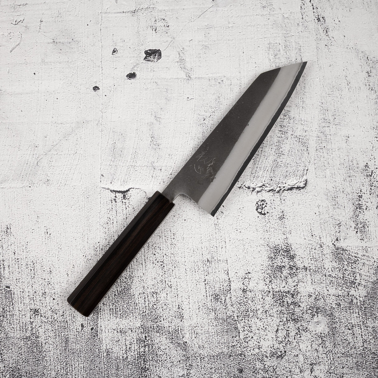 Yoshikane White 2 KU Nashiji Stainless Clad Bunka 165mm Ebony by Hatsukokoro