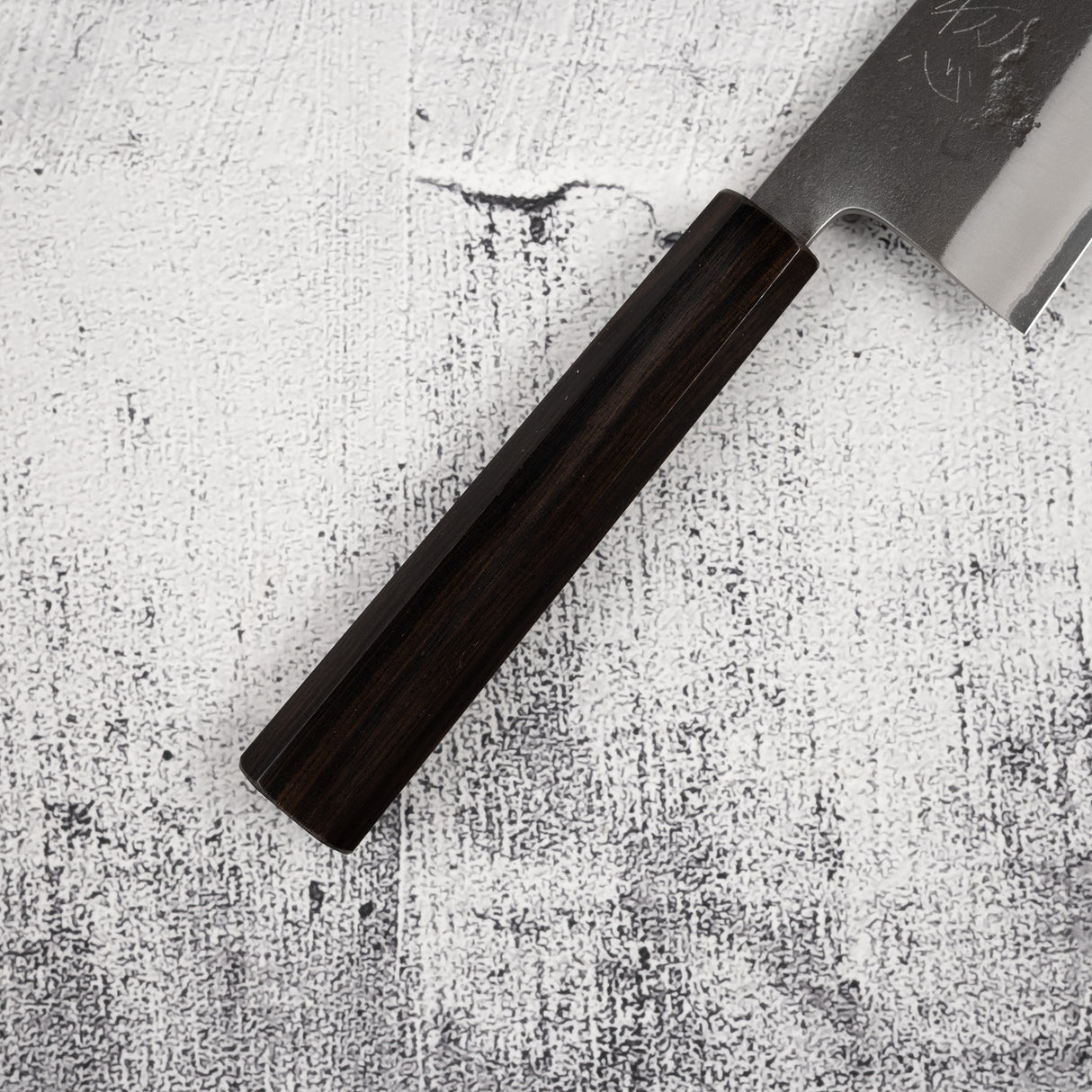 Yoshikane White 2 KU Nashiji Stainless Clad Bunka 165mm Ebony by Hatsukokoro