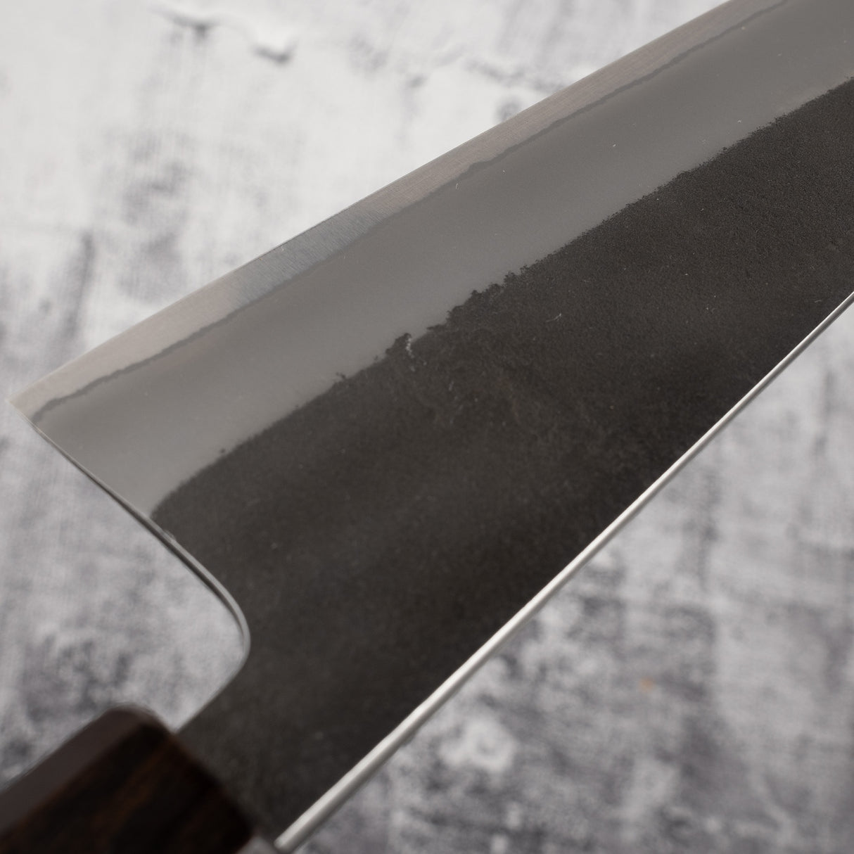 Yoshikane White 2 KU Nashiji Stainless Clad Bunka 165mm Ebony by Hatsukokoro