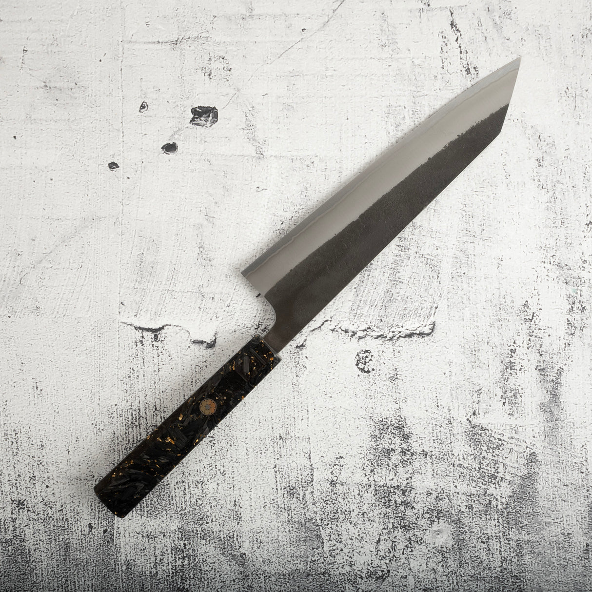 吉金 白二號 KU 梨地 K-tip 牛刀 210mm 不鏽鋼夾層 黑檀木柄 初心