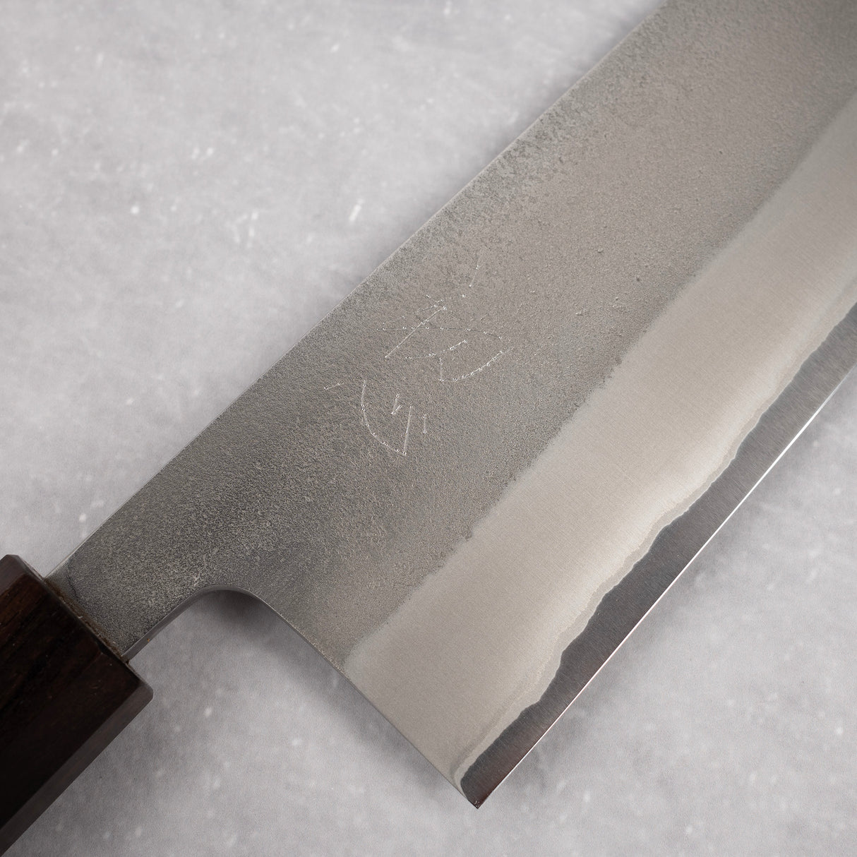 Yoshikane White 2 Nashiji Stainless Clad Nakiri 165mm Ebony Handle