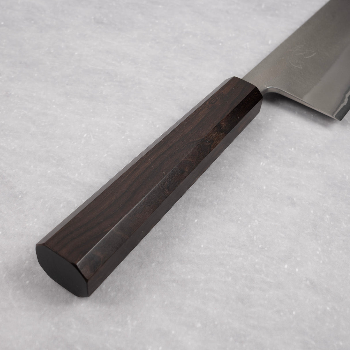 Yoshikane White 2 Nashiji Stainless Clad Nakiri 165mm Ebony Handle
