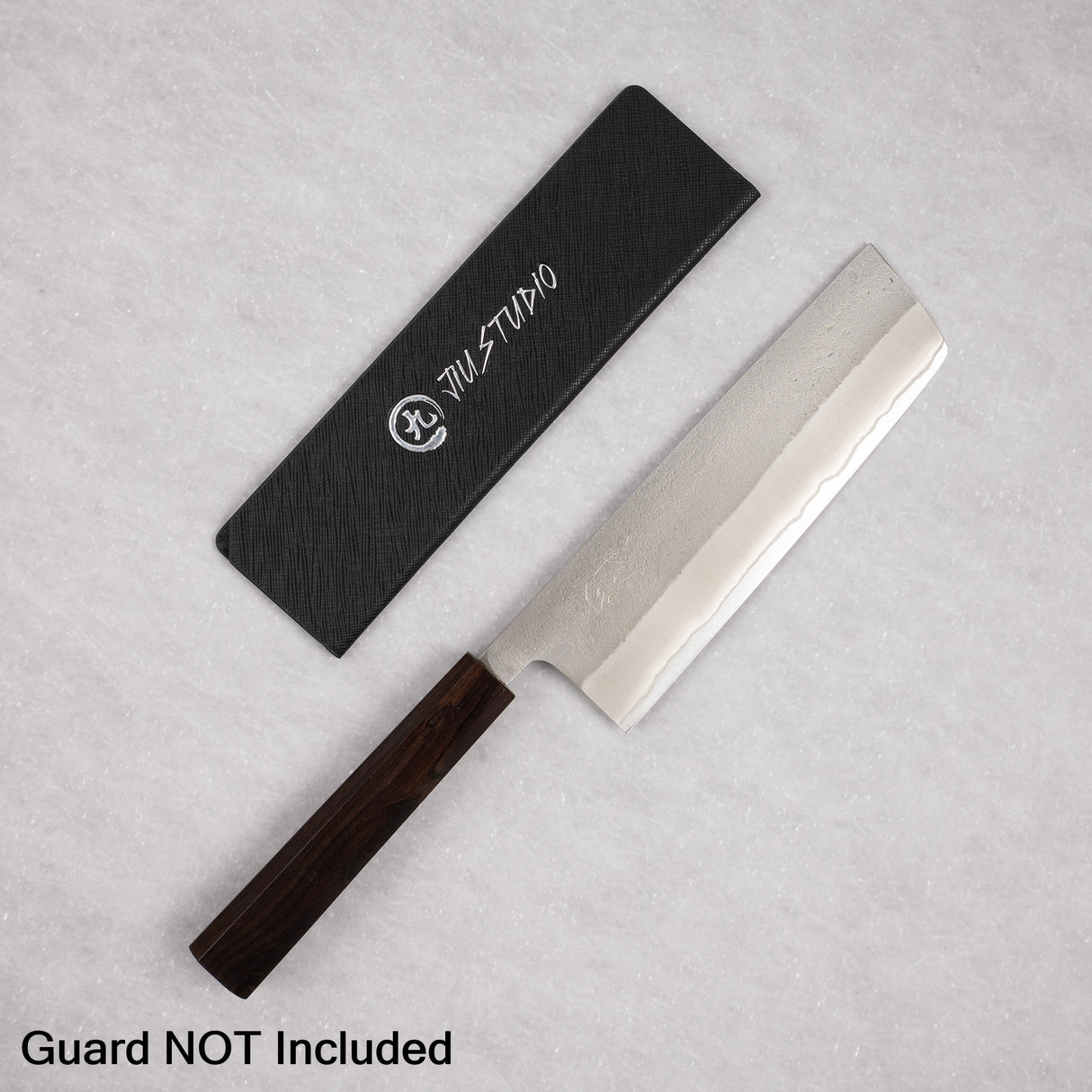 Yoshikane White 2 Nashiji Stainless Clad Nakiri 165mm Ebony Handle