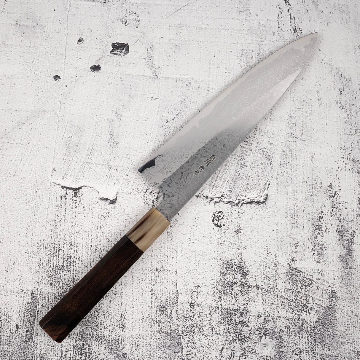 Yoshikazu Tanaka White 1 Damascus Gyuto 210mm
