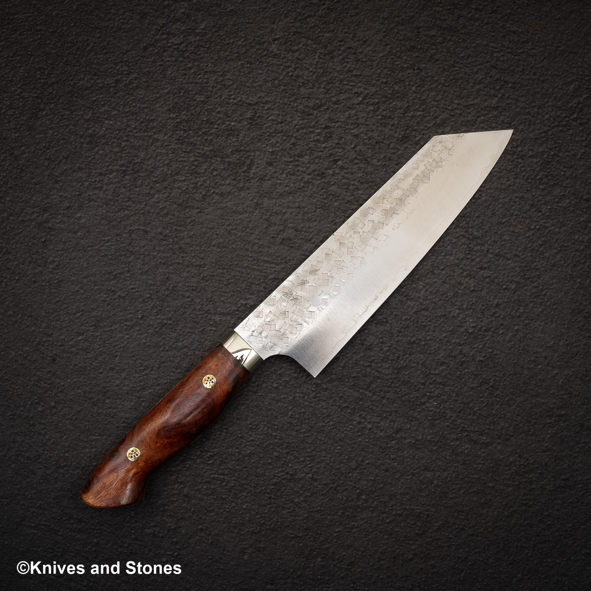 加藤佳美 SG2 Minamo Bunka 180mm Amboyna Burl Western、Shikakkei Tsuchime