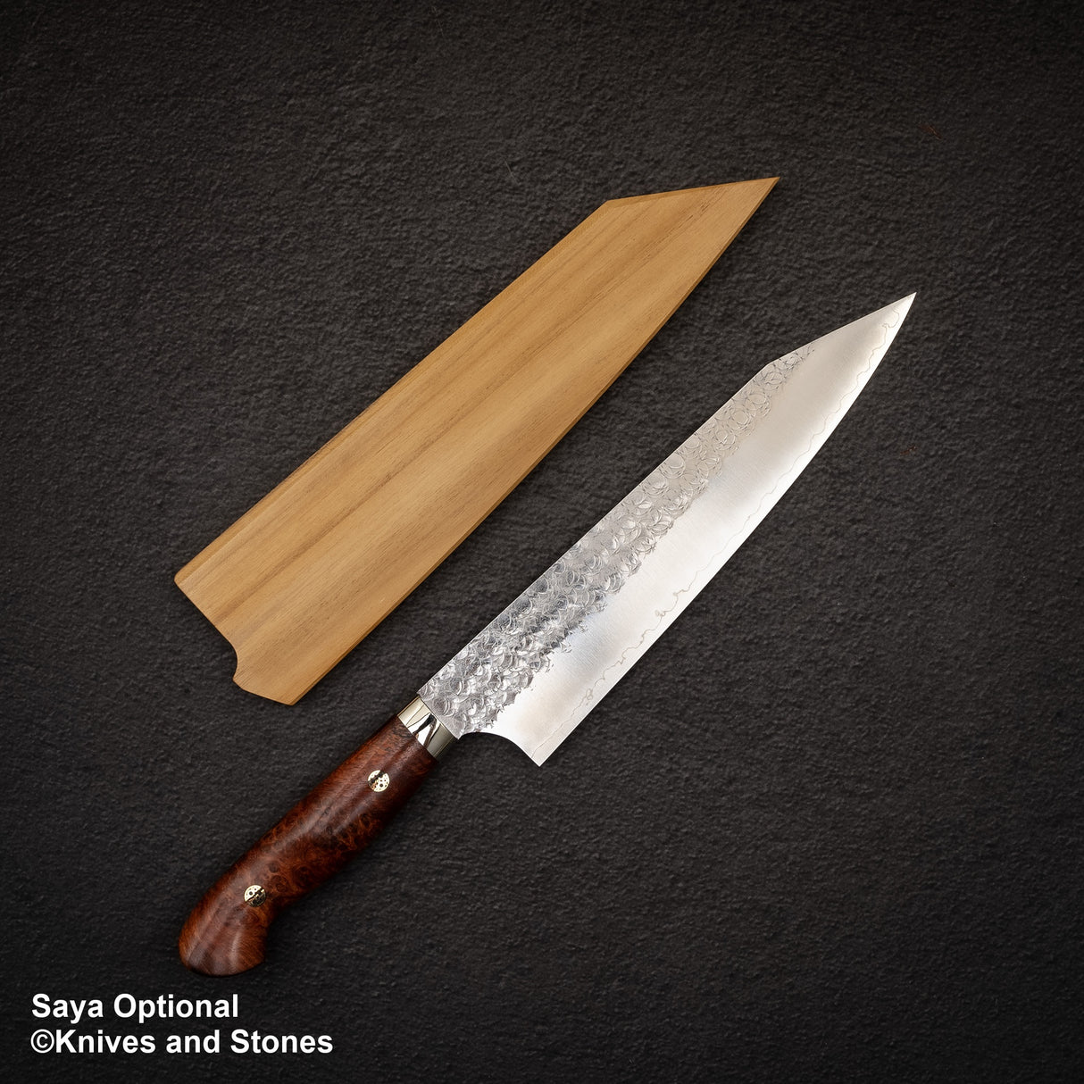 加藤 義實 SG2 Minamo K-tip 牛刀 210mm Amboyna Burl 西式手柄