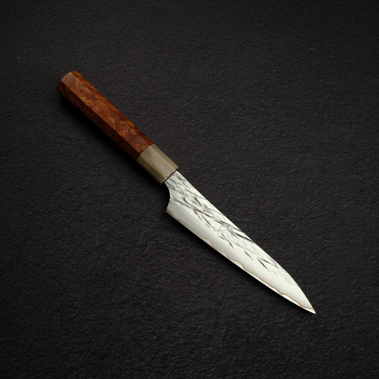 黑﨑打刃物 Raijin VG-10W 小刀 130mm, with Knives and Stones 岩刃社 花梨瘤 Handle