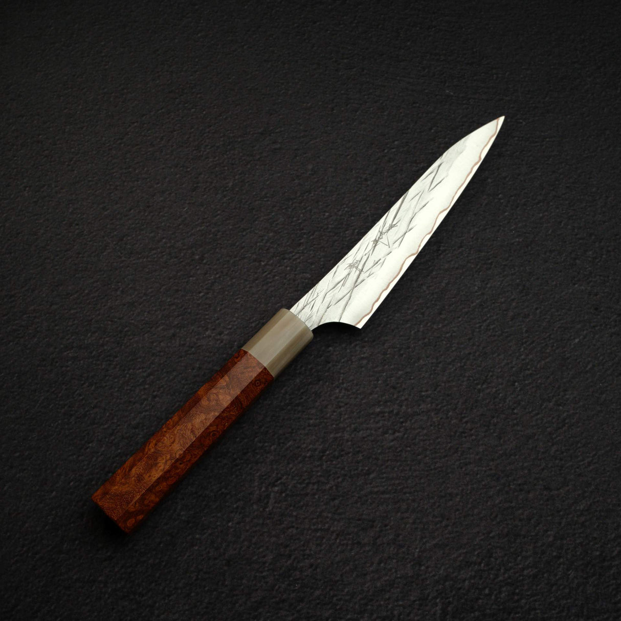 黑﨑打刃物 Raijin VG-10W 小刀 130mm, with Knives and Stones 岩刃社 花梨瘤 Handle