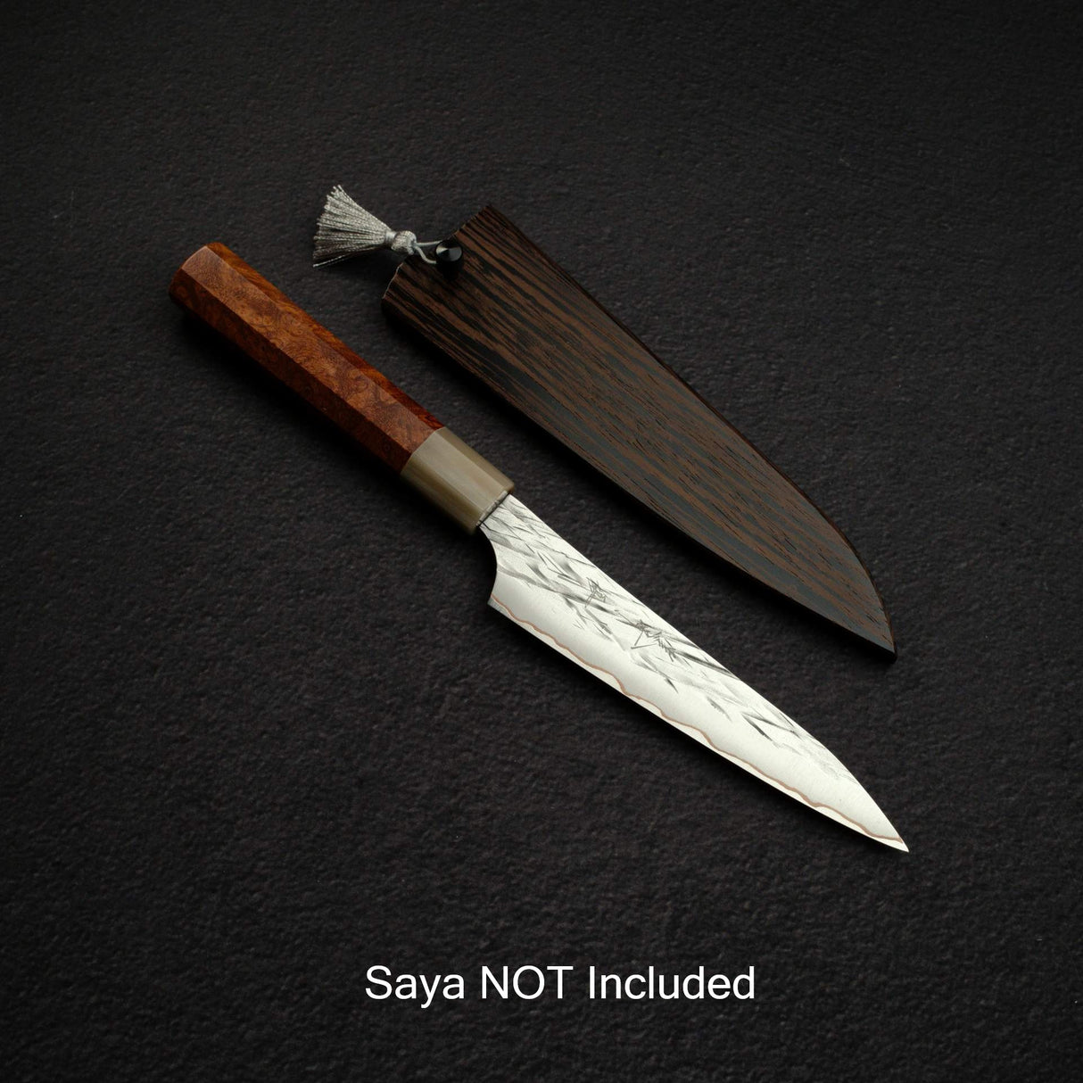 黑﨑打刃物 Raijin VG-10W 小刀 130mm, with Knives and Stones 岩刃社 花梨瘤 Handle
