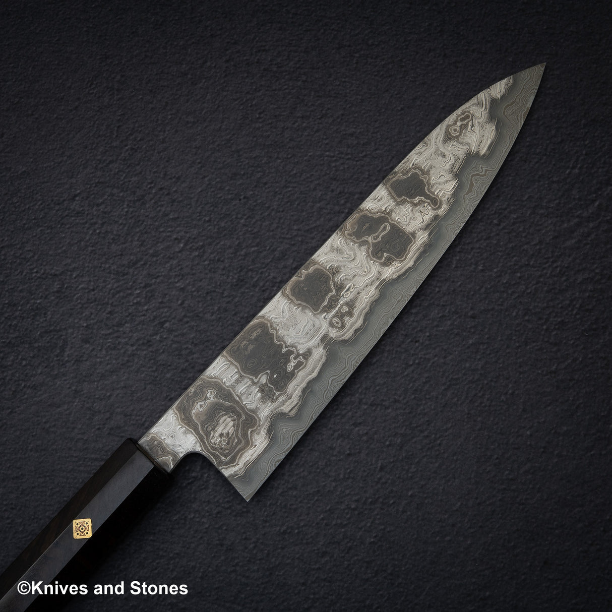 橋本莊一 (橋本莊市) 風町 藍/白 大馬士革牛刀 240mm