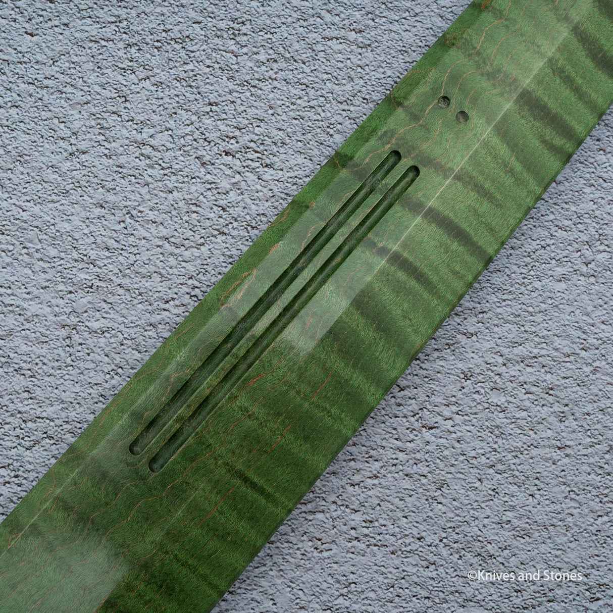 K&S Magnetic Kiritsuke Yanagiba Saya & Handle Set Stabilized Curly Maple / Ebony / Pau Rosa