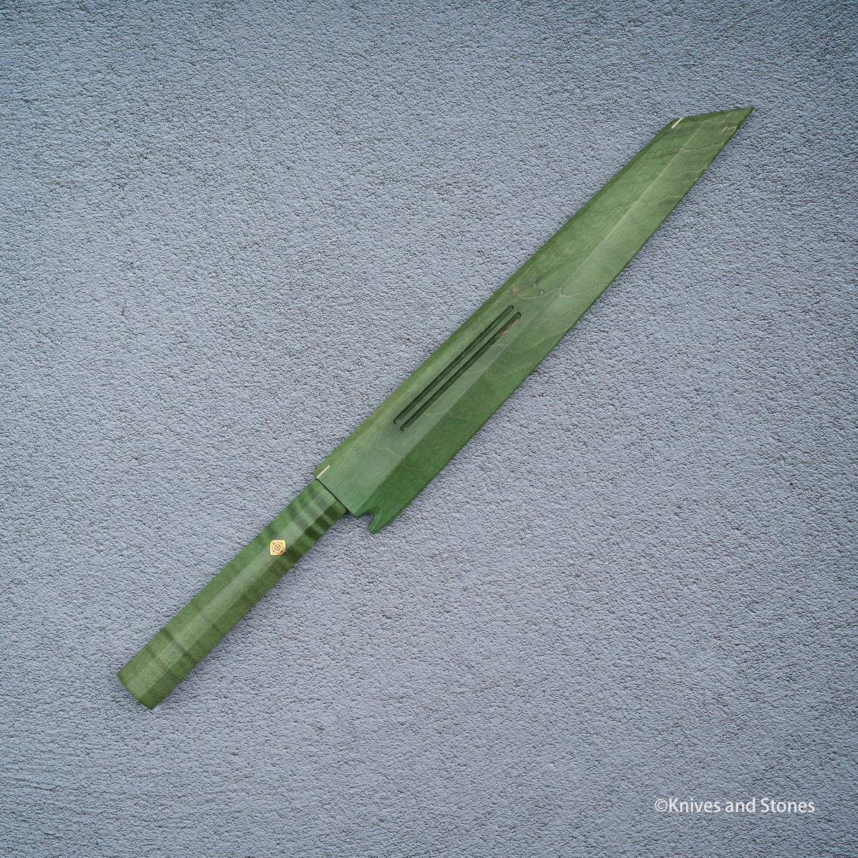 K&S Magnetic Kiritsuke Yanagiba Saya & Handle Set Stabilized Curly Maple / Ebony / Pau Rosa