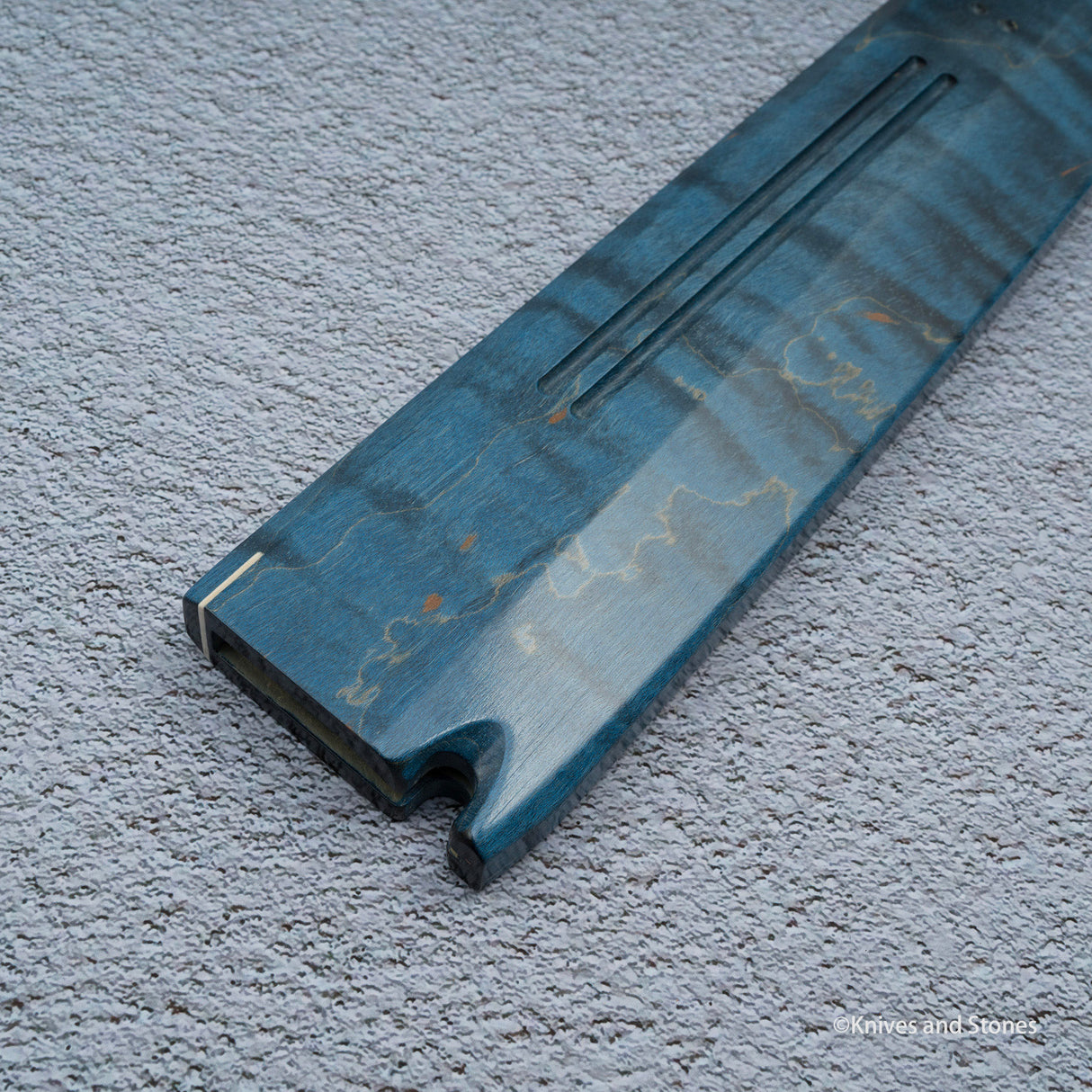 K&S Magnetic Kiritsuke Yanagiba Saya & Handle Set Stabilized Curly Maple / Ebony / Pau Rosa