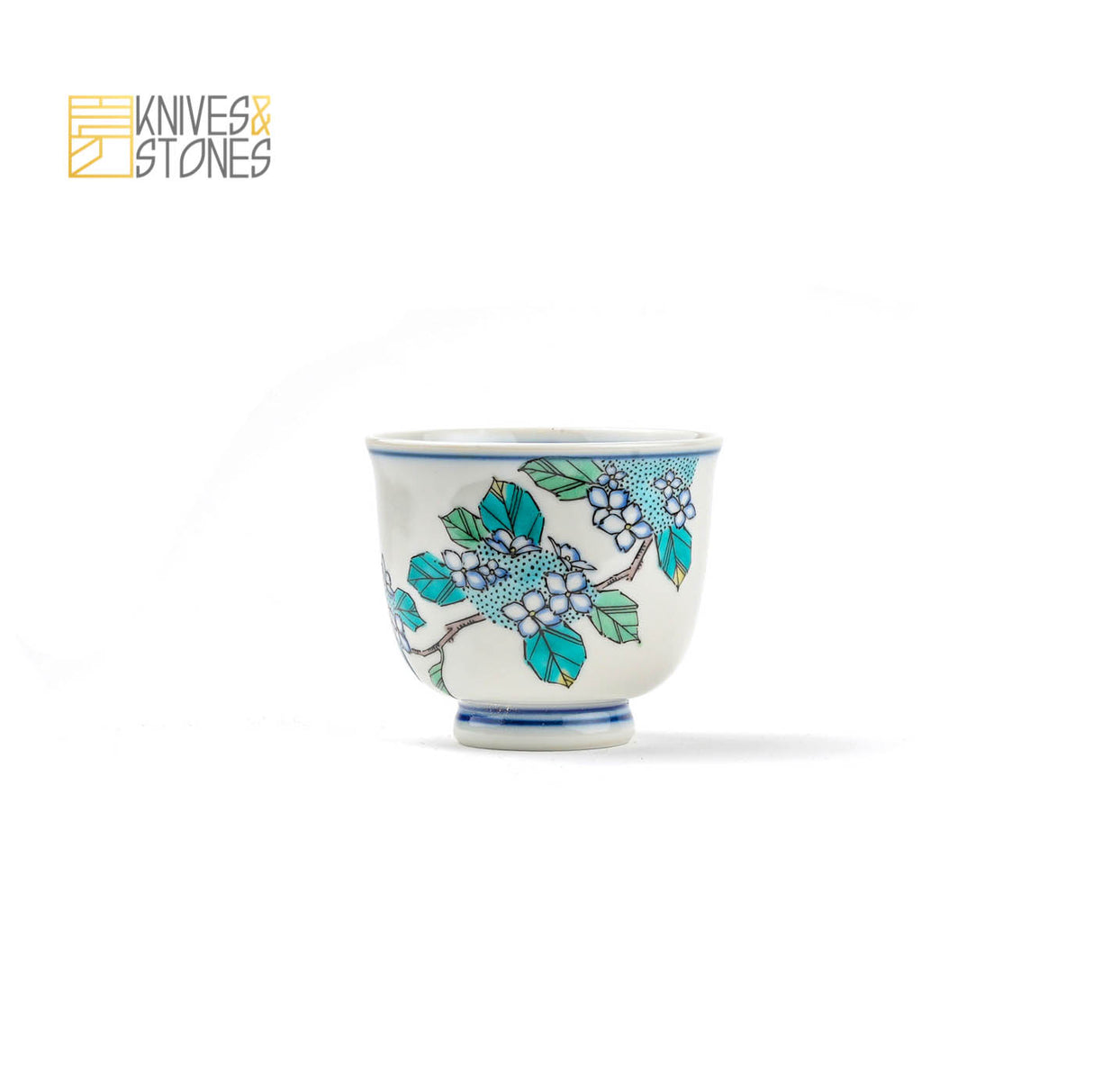 Tea Cup "Five Floral" Set of 5 Kutani Ware