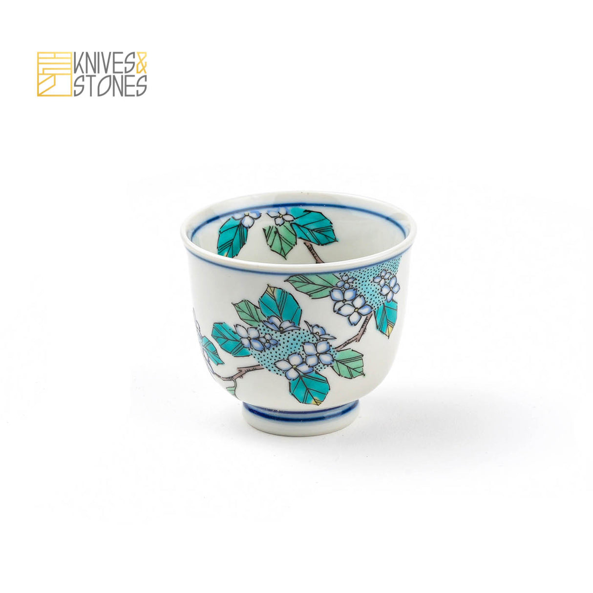 Tea Cup "Five Floral" Set of 5 Kutani Ware