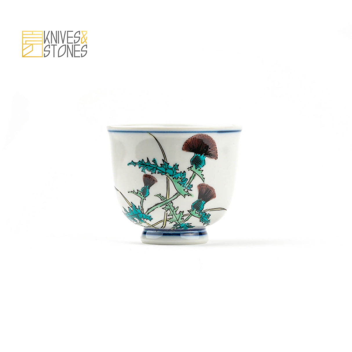 Tea Cup "Five Floral" Set of 5 Kutani Ware