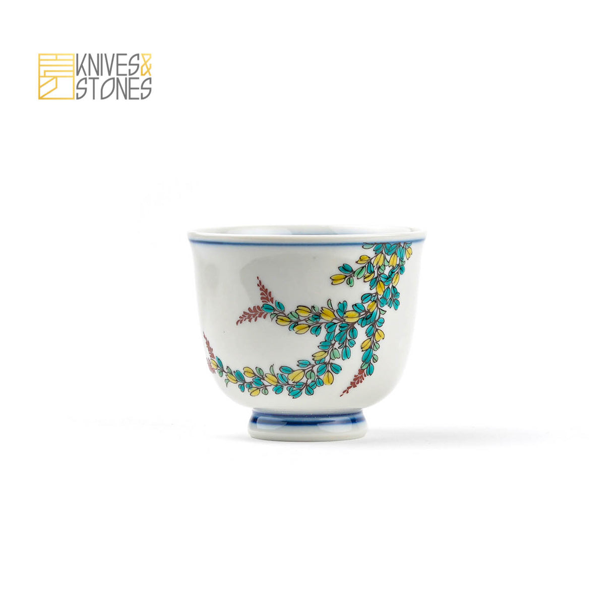 Tea Cup "Five Floral" Set of 5 Kutani Ware