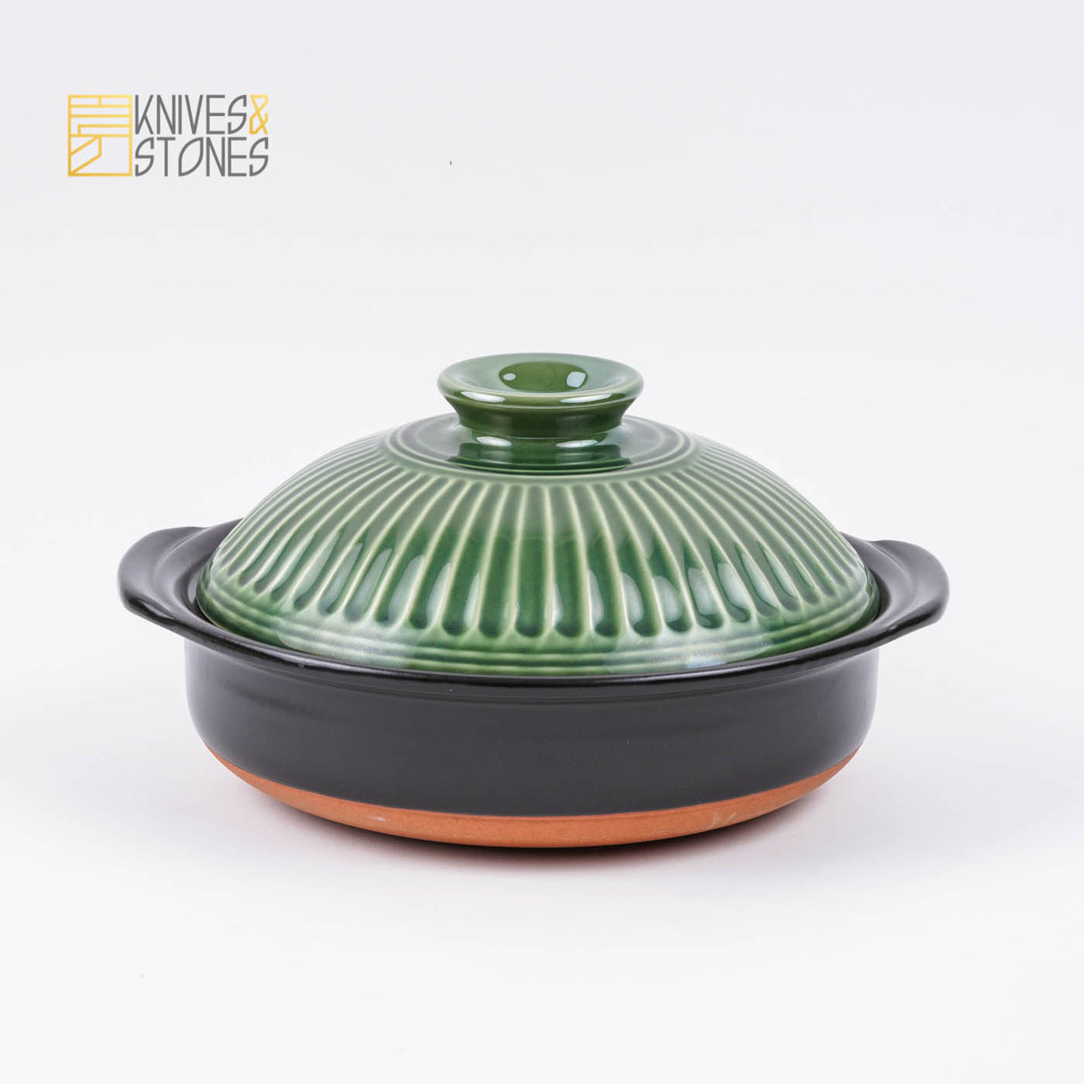 日式陶鍋 - 銀浦綠菊花