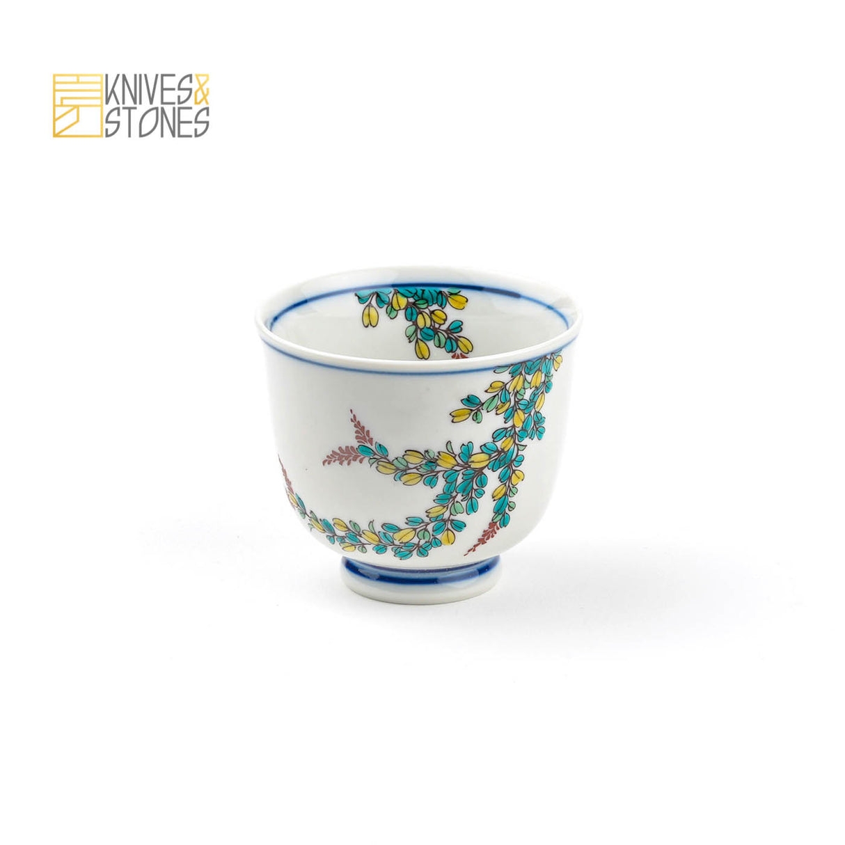 Tea Cup "Five Floral" Set of 5 Kutani Ware