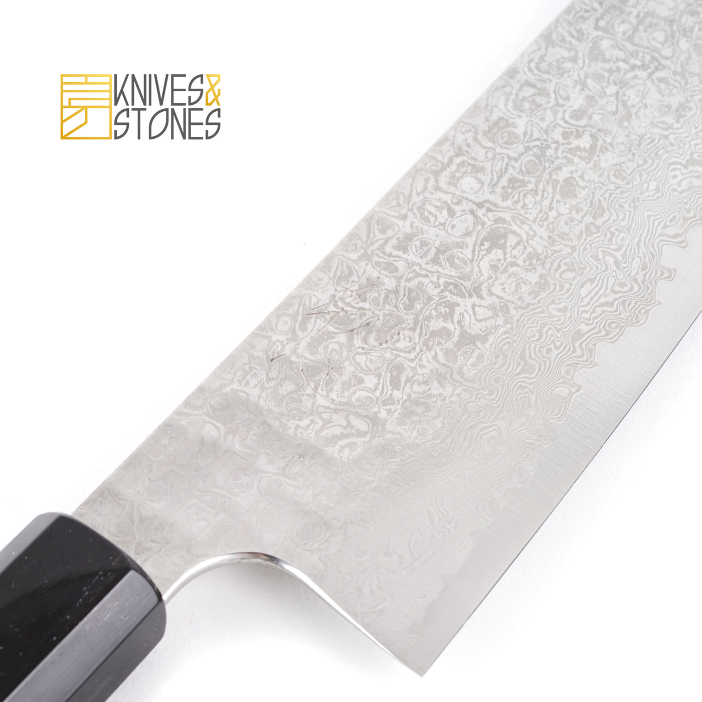 Hatsukokoro Ginsan 大馬士革 Tsuchime Nakiri 170 毫米,柚木手柄,由 Yoshihiro Yauji 設計