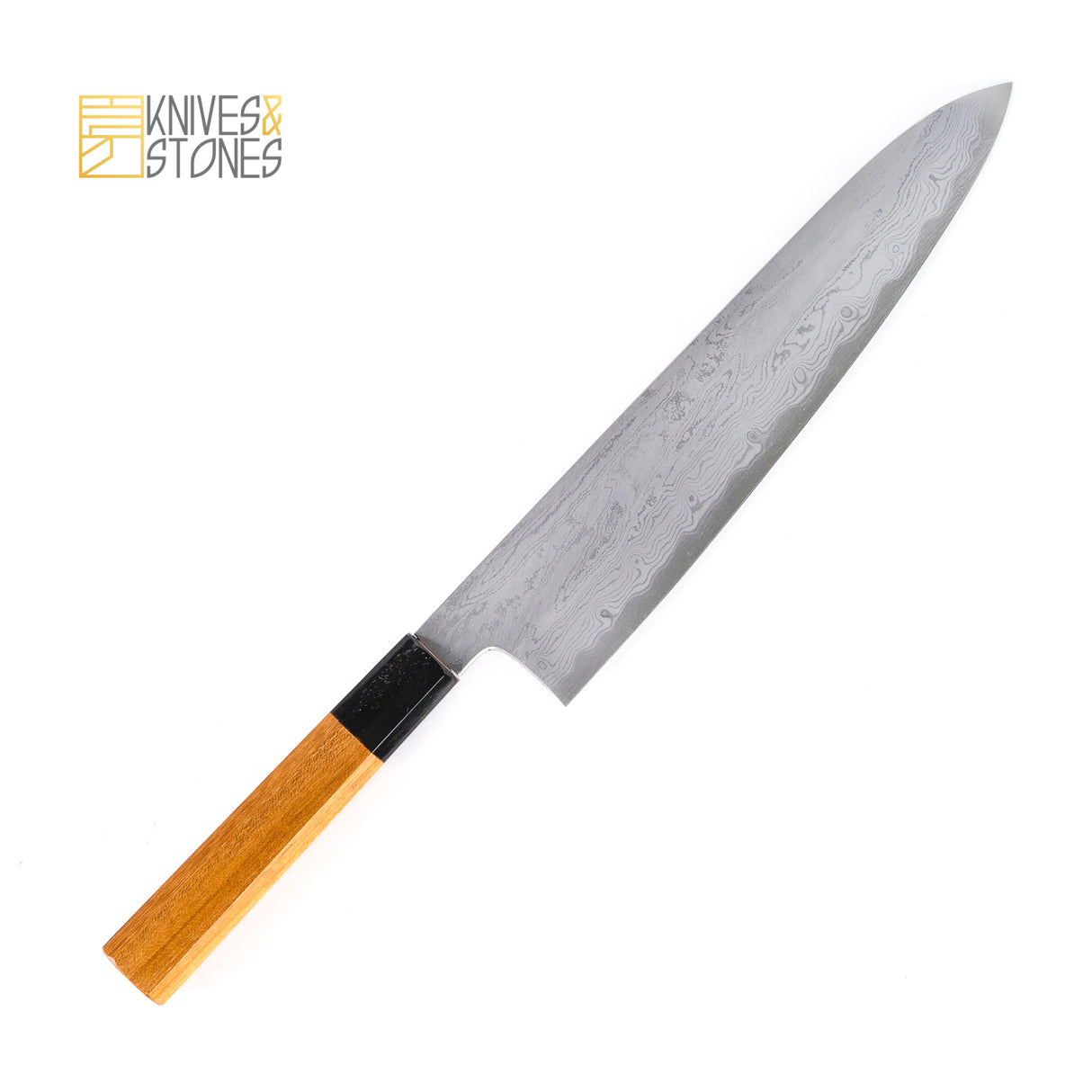 Nakagawa Blue 1 大馬士革寬斜角牛刀 240 毫米