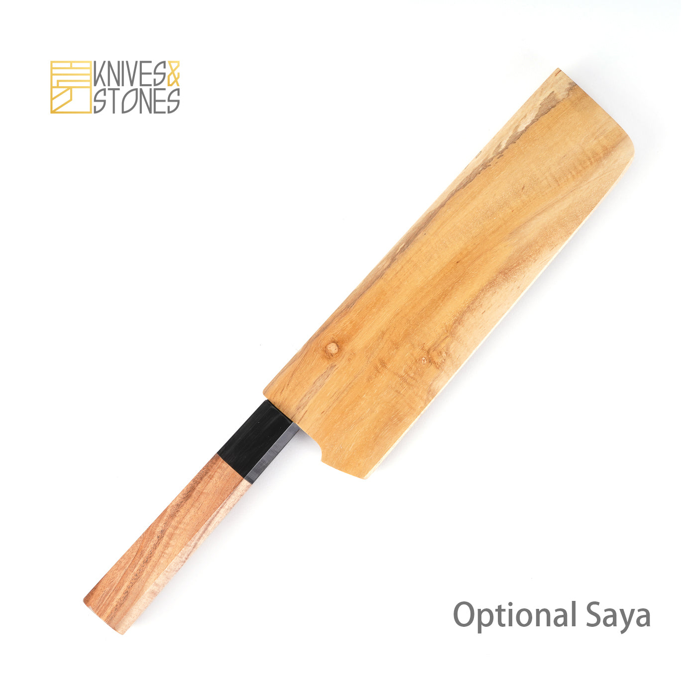 Hatsukokoro Ginsan 大馬士革 Tsuchime Nakiri 170 毫米,柚木手柄,由 Yoshihiro Yauji 設計