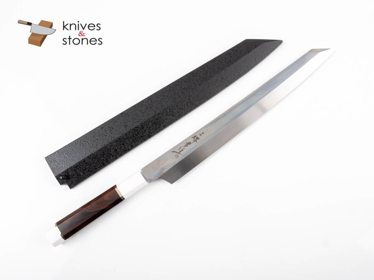 Sakai Takayuki GinRyu (銀龍) - Swedish Steel Honyaki Kiritsuke Yanagiba with Corian Handle