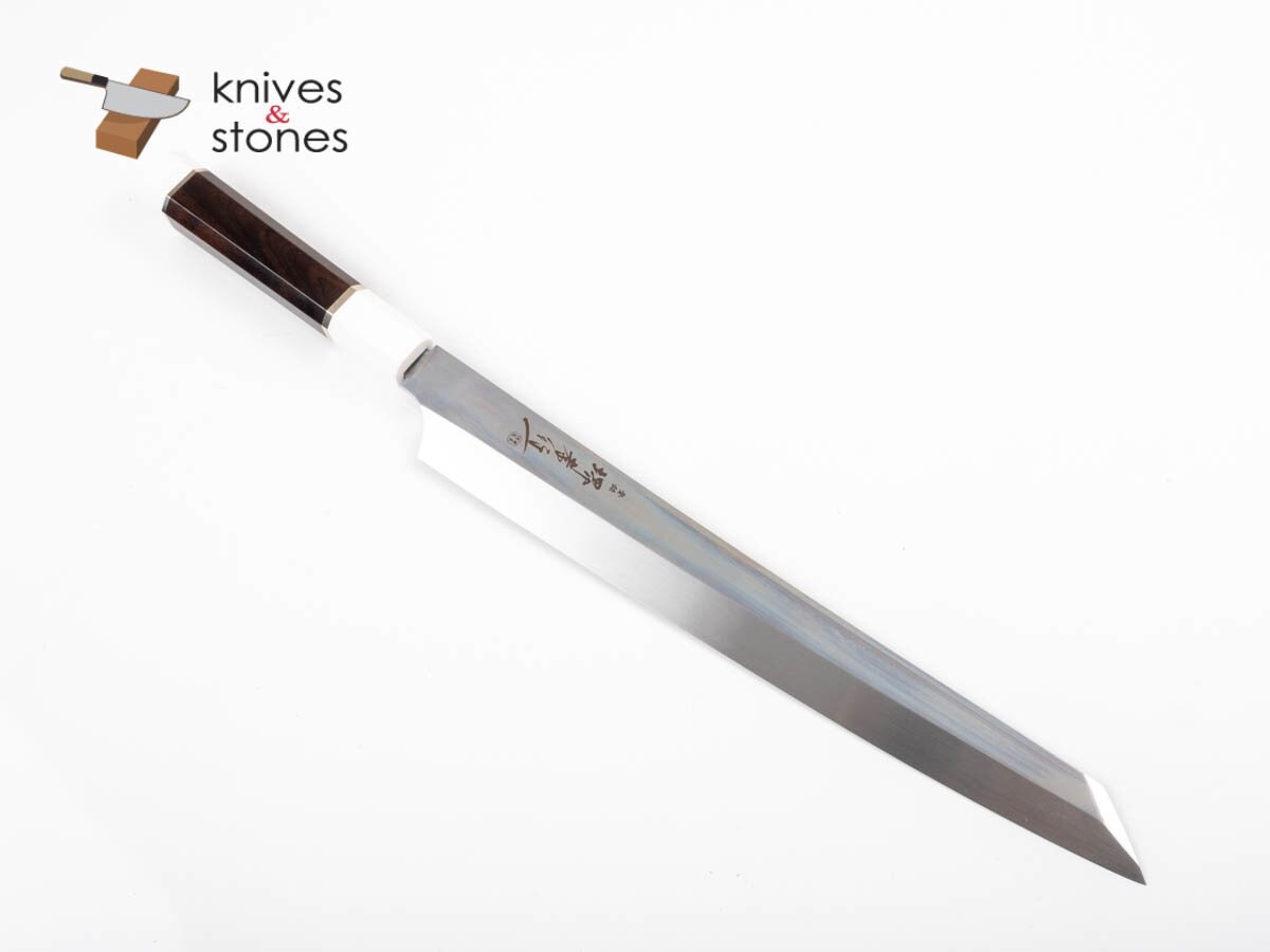 Sakai Takayuki GinRyu (銀龍) - Swedish Steel Honyaki Kiritsuke Yanagiba with Corian Handle