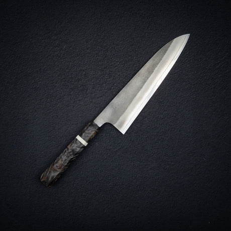 Hatsukokoro x Yoshikane SKD Nashiji Gyuto 210mm 超高穩定瘤木手柄