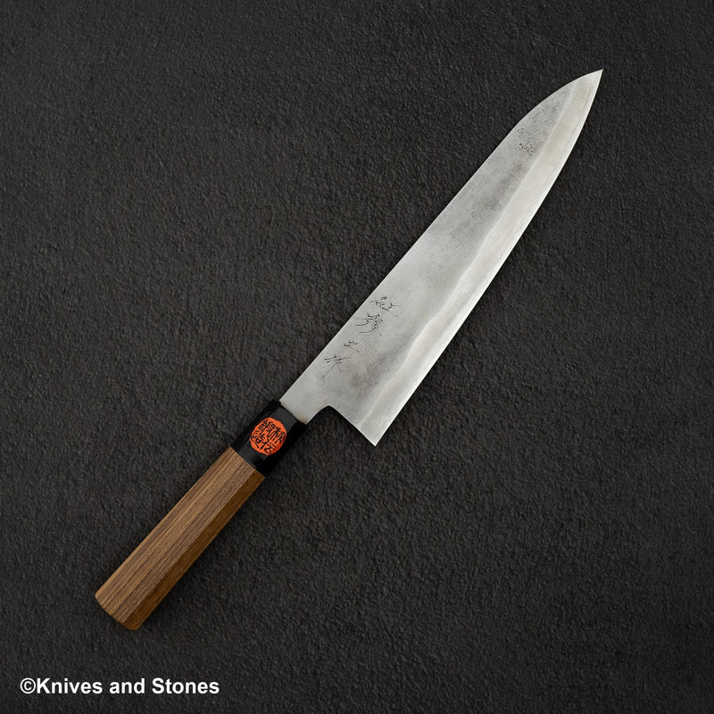 Tanaka Ginsan Nashiji Gyuto 240 柚木手柄