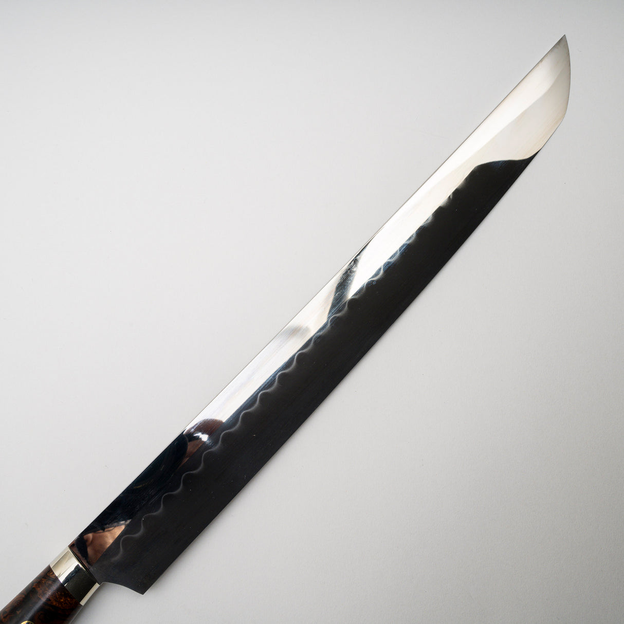 池田義一 白 3 Honyaki Sakimaru Sujihiki 330mm 波紋鐵木手柄 SP1