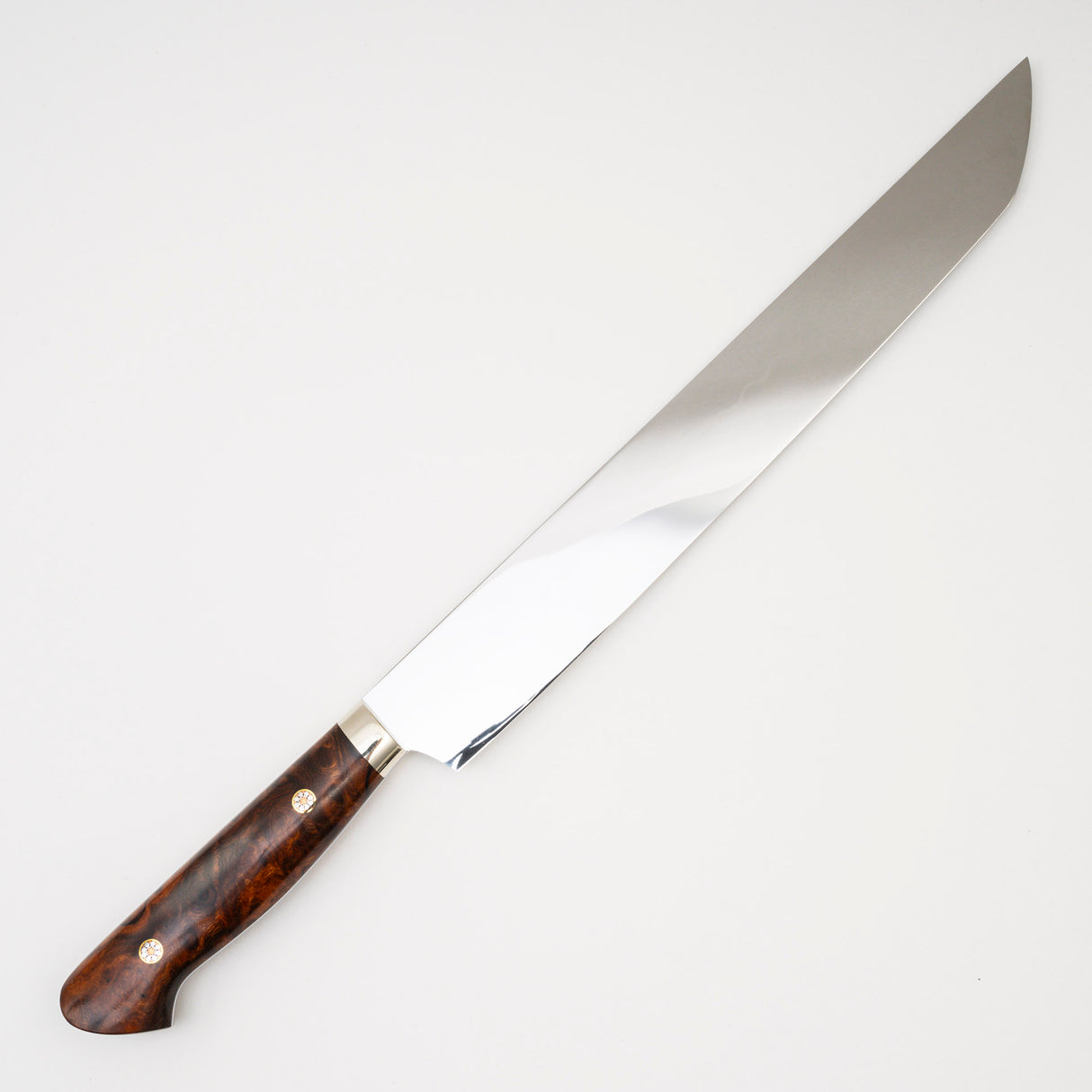 池田義一 白 3 Honyaki Sakimaru Sujihiki 270mm Wave Hamon 鐵木手柄 SP1