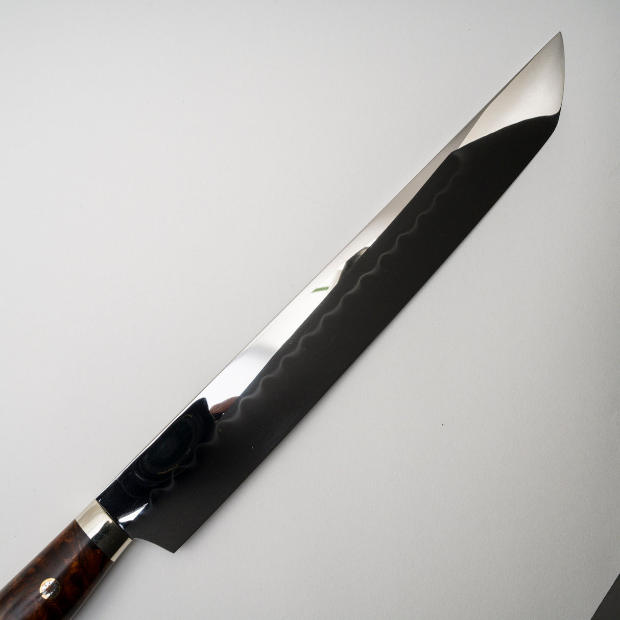 池田義一 白 3 Honyaki Sakimaru Sujihiki 270mm Wave Hamon 鐵木手柄 SP1