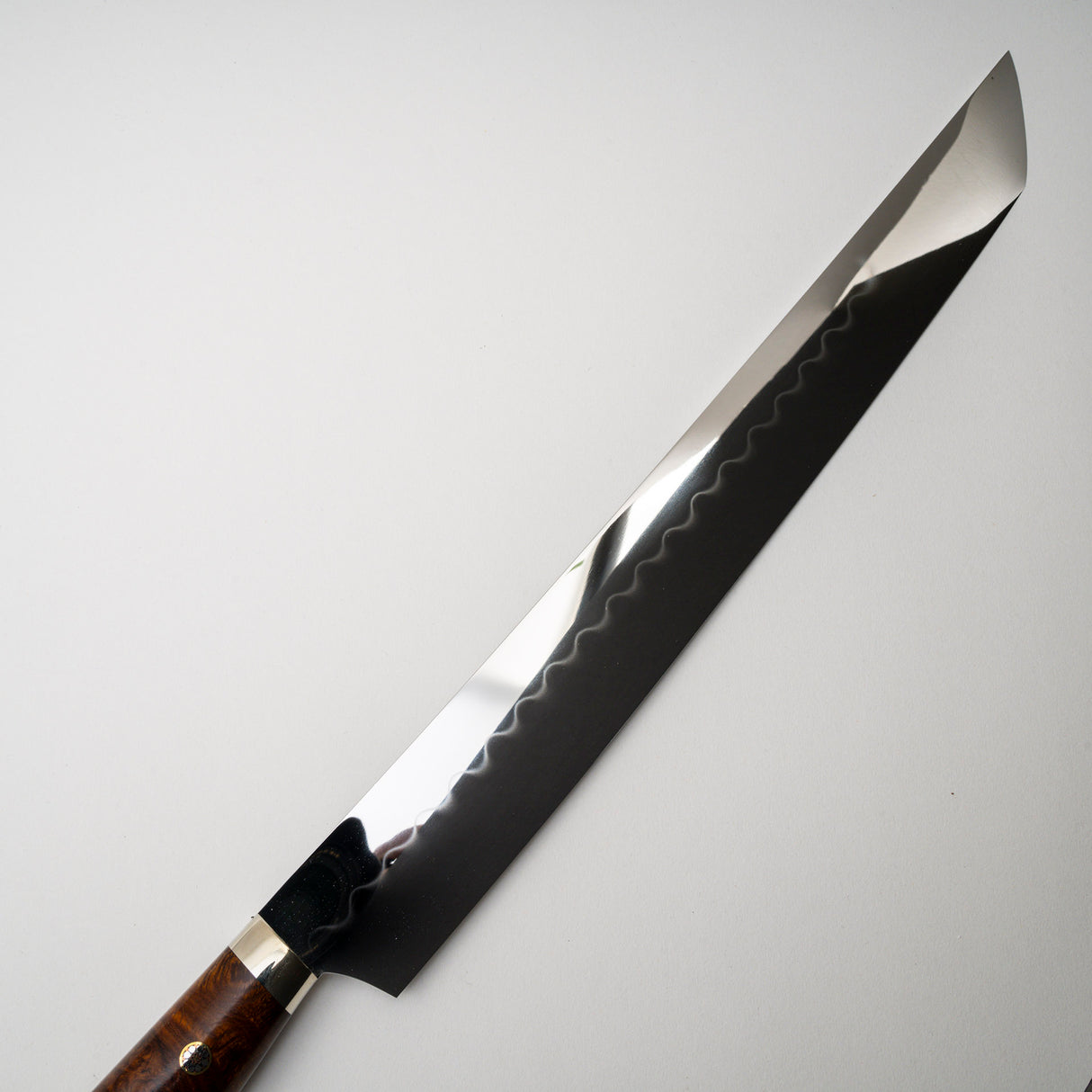 池田義一 白 3 Honyaki Sakimaru Sujihiki 300mm 波紋鐵木手柄 SP1