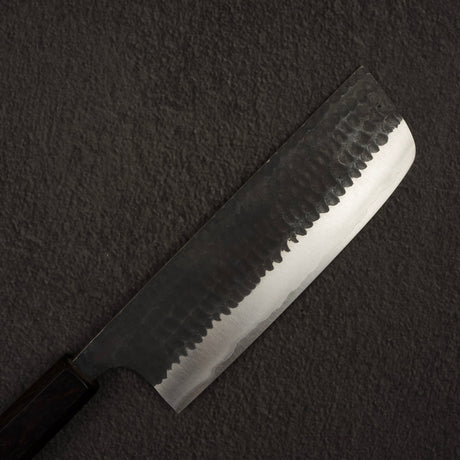 Anryu Aogami Super Hammered Kurouchi Nakiri 165mm Ebony Handle